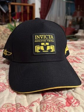 Brand New Invicta Racing Team Watch Black & Yellow Baseball Cap